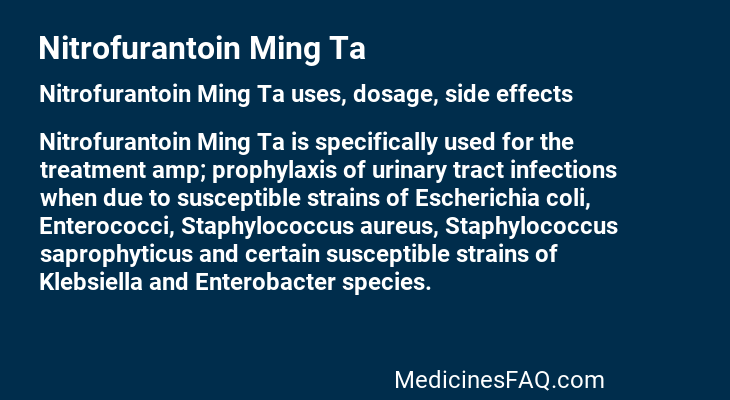 Nitrofurantoin Ming Ta