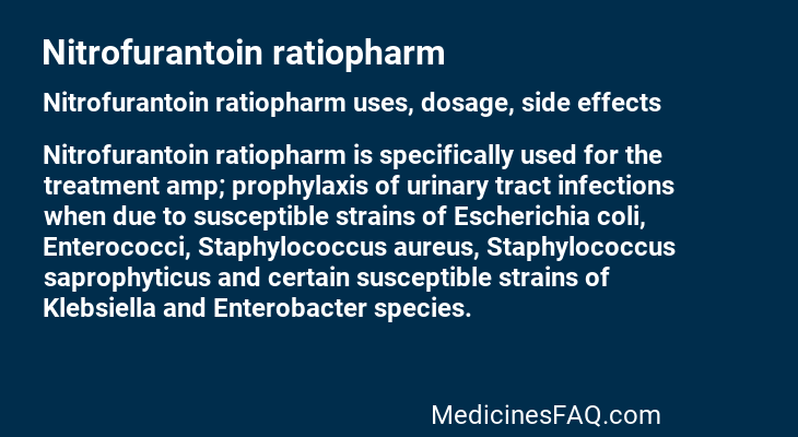 Nitrofurantoin ratiopharm
