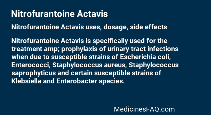 Nitrofurantoine Actavis