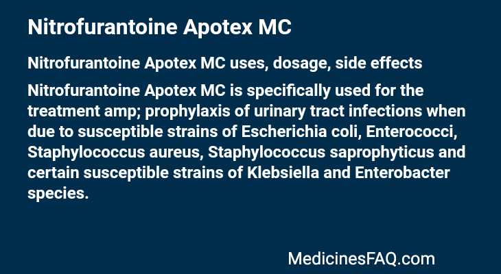 Nitrofurantoine Apotex MC