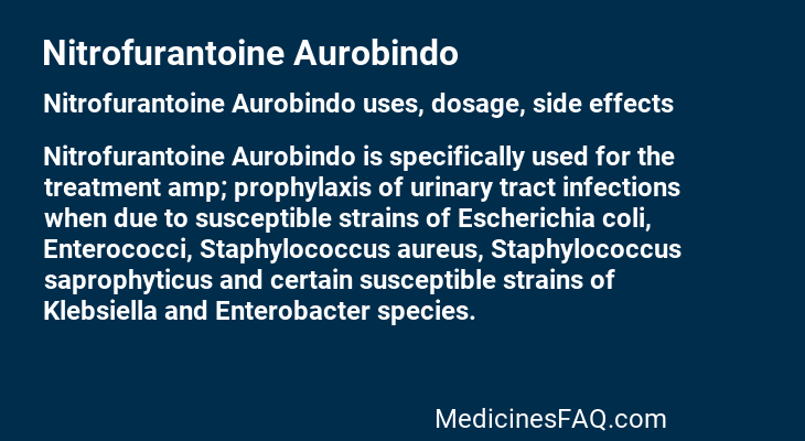 Nitrofurantoine Aurobindo