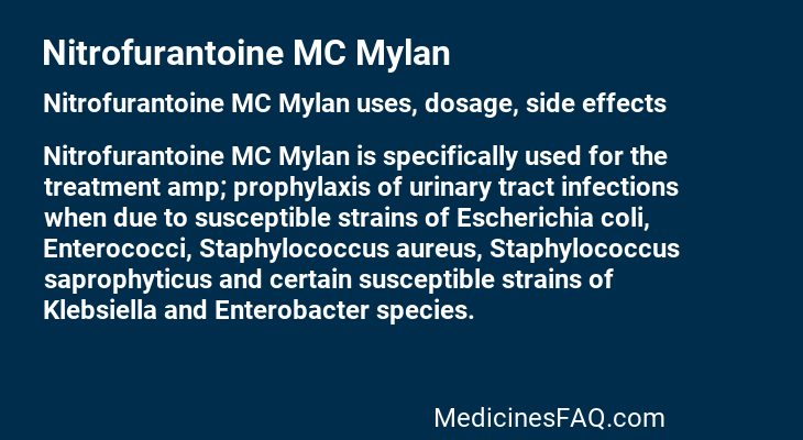 Nitrofurantoine MC Mylan