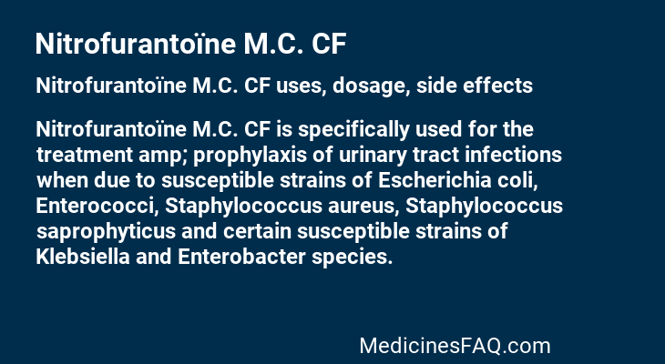 Nitrofurantoïne M.C. CF