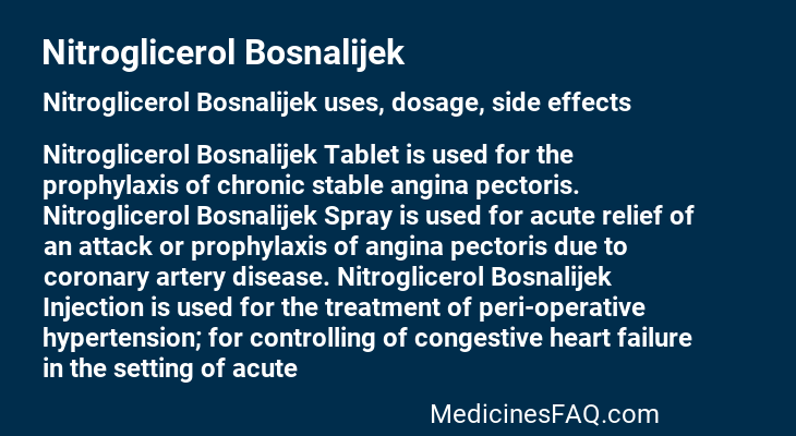 Nitroglicerol Bosnalijek