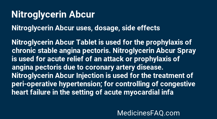 Nitroglycerin Abcur