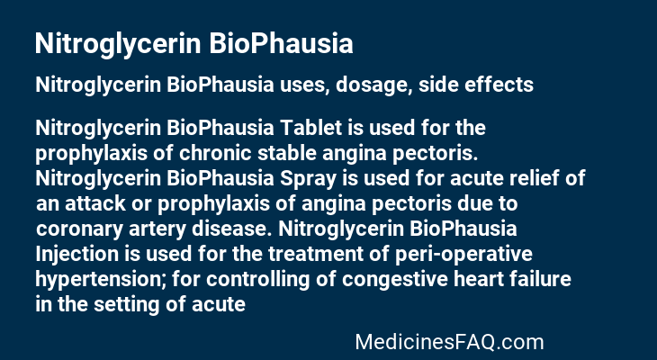 Nitroglycerin BioPhausia
