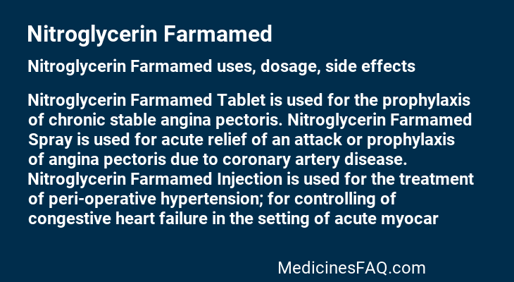 Nitroglycerin Farmamed