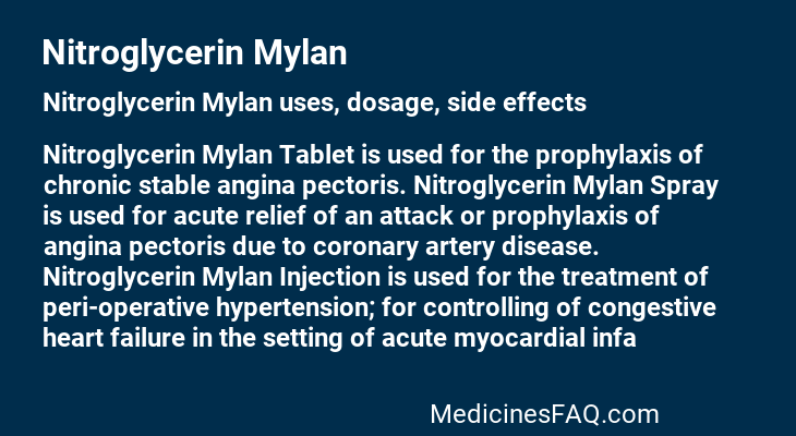 Nitroglycerin Mylan