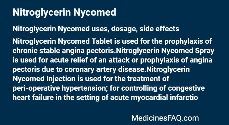 Nitroglycerin Nycomed