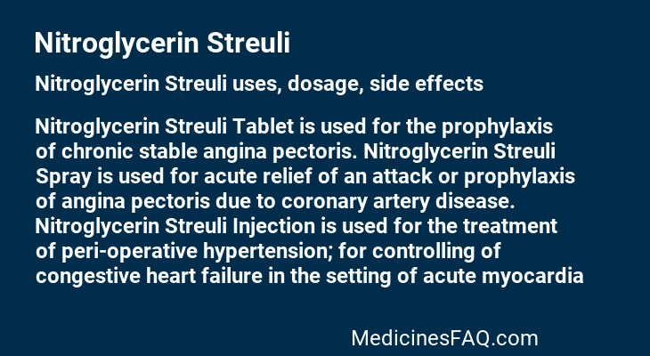 Nitroglycerin Streuli