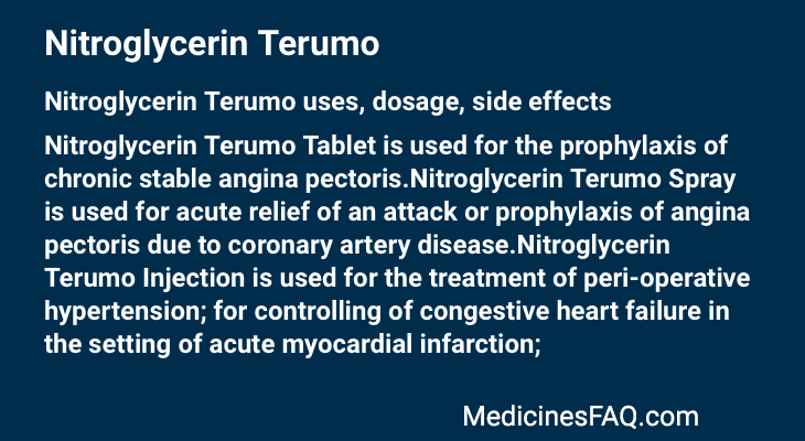 Nitroglycerin Terumo