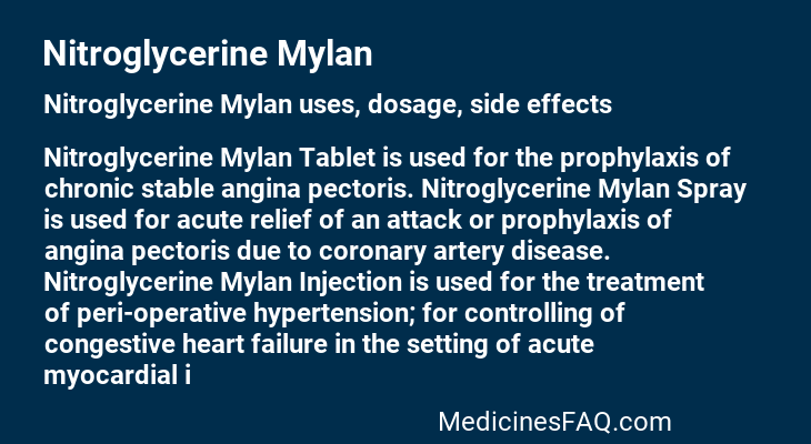 Nitroglycerine Mylan