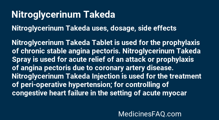 Nitroglycerinum Takeda