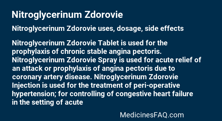 Nitroglycerinum Zdorovie