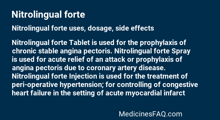 Nitrolingual forte