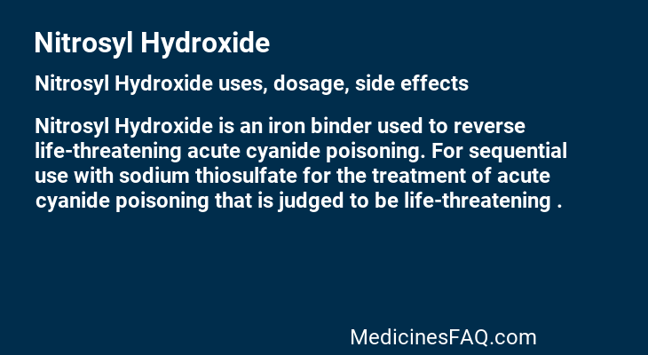 Nitrosyl Hydroxide