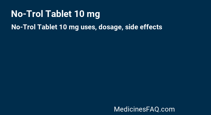 No-Trol Tablet 10 mg