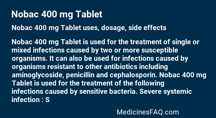 Nobac 400 mg Tablet