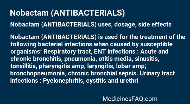 Nobactam (ANTIBACTERIALS)