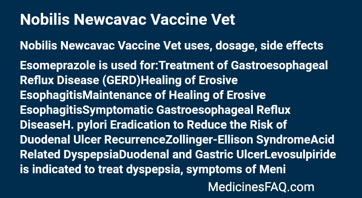Nobilis Newcavac Vaccine Vet