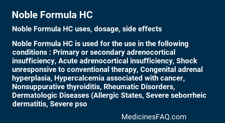 Noble Formula HC