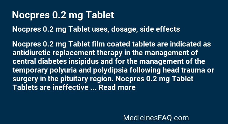 Nocpres 0.2 mg Tablet