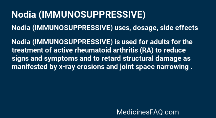 Nodia (IMMUNOSUPPRESSIVE)