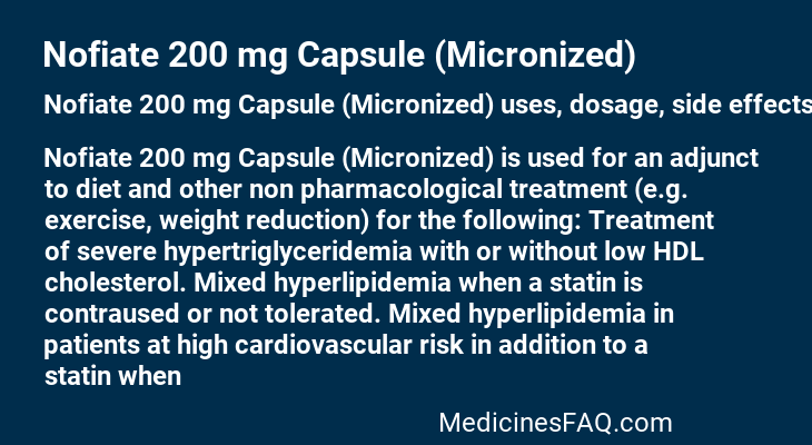 Nofiate 200 mg Capsule (Micronized)