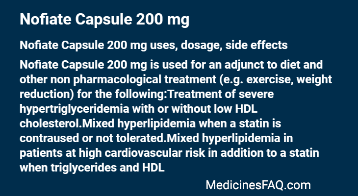 Nofiate Capsule 200 mg