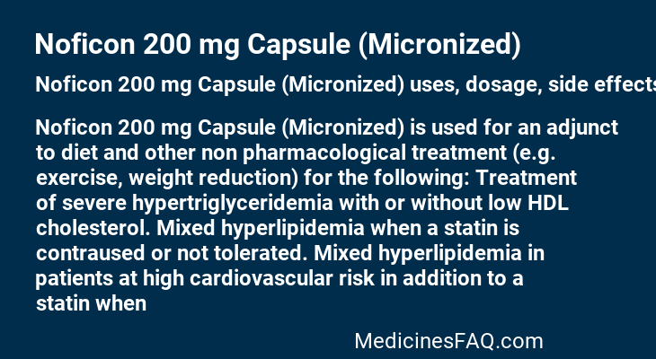 Noficon 200 mg Capsule (Micronized)