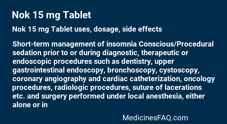 Nok 15 mg Tablet