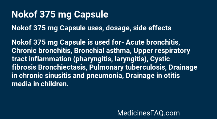 Nokof 375 mg Capsule