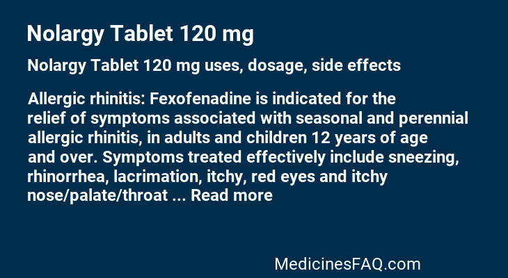 Nolargy Tablet 120 mg