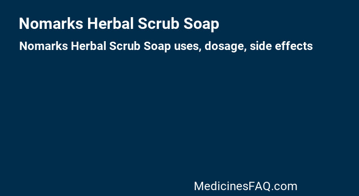 Nomarks Herbal Scrub Soap