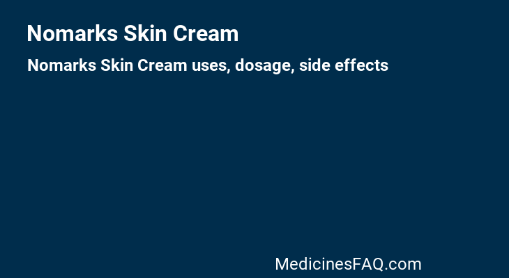 Nomarks Skin Cream