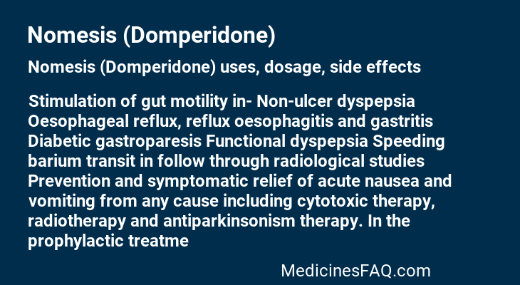 Nomesis (Domperidone)