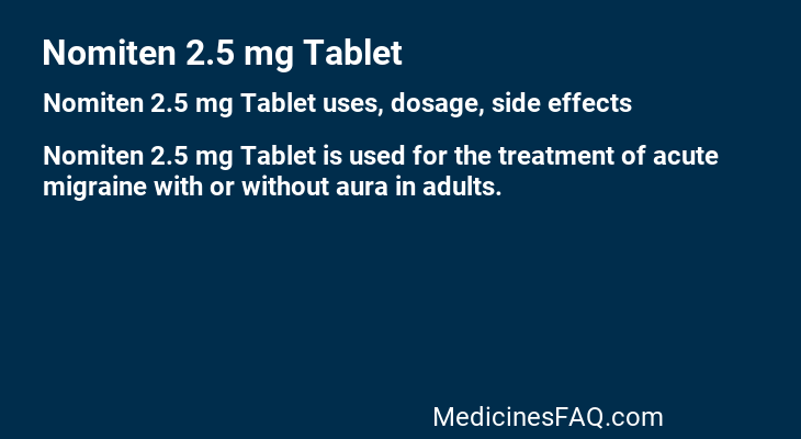 Nomiten 2.5 mg Tablet