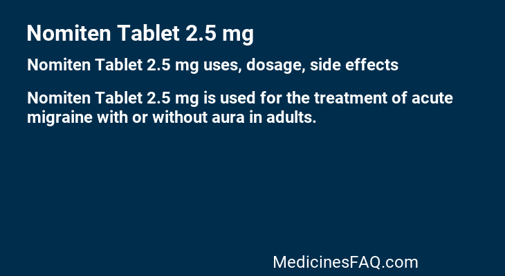 Nomiten Tablet 2.5 mg