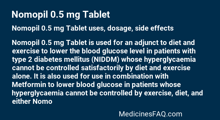 Nomopil 0.5 mg Tablet