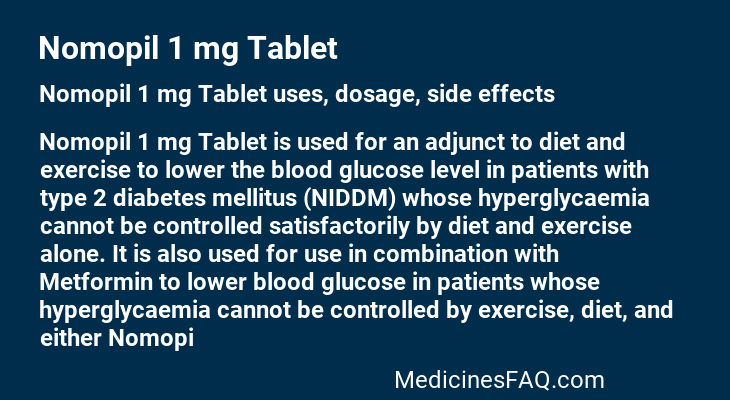 Nomopil 1 mg Tablet