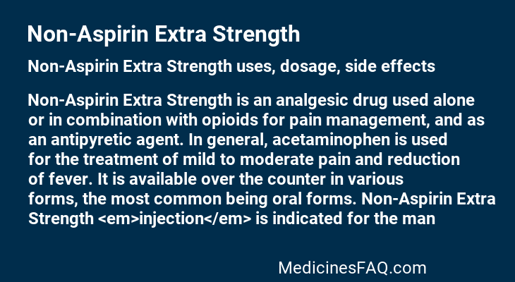 Non-Aspirin Extra Strength