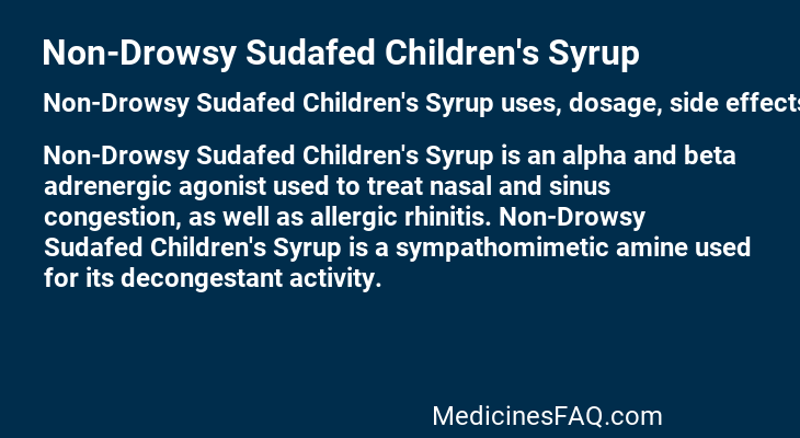 Non-Drowsy Sudafed Children's Syrup