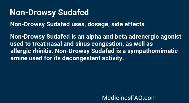 Non-Drowsy Sudafed