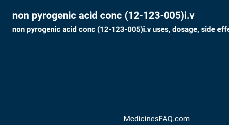 non pyrogenic acid conc (12-123-005)i.v