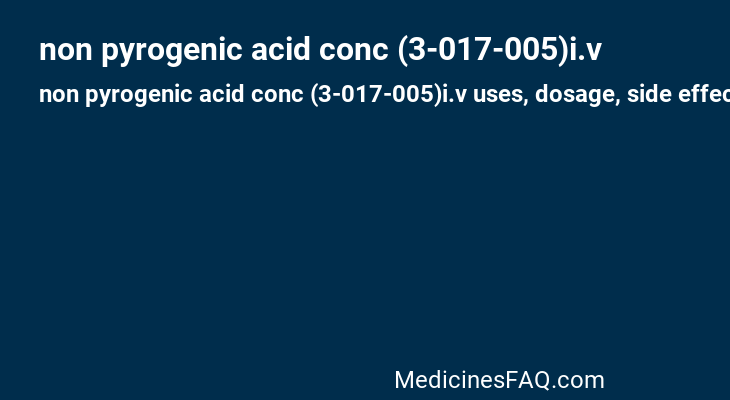 non pyrogenic acid conc (3-017-005)i.v
