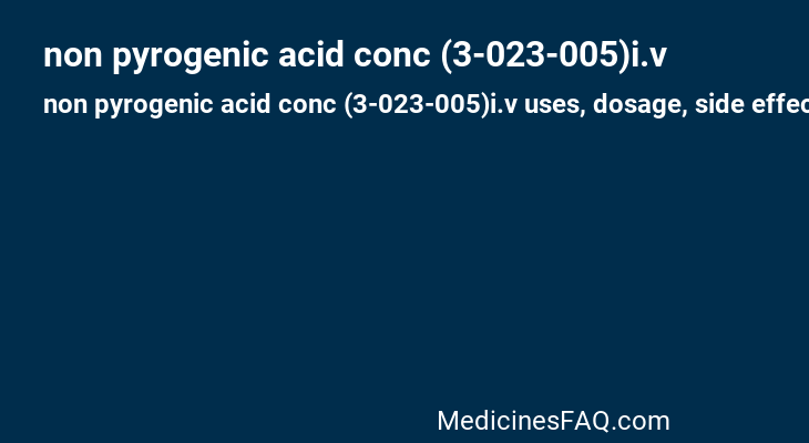 non pyrogenic acid conc (3-023-005)i.v