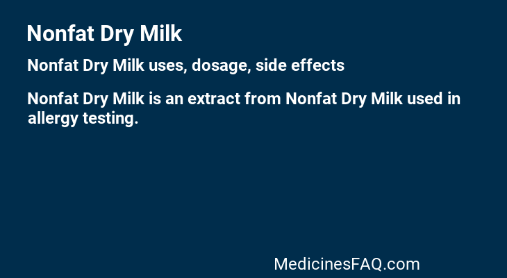 Nonfat Dry Milk