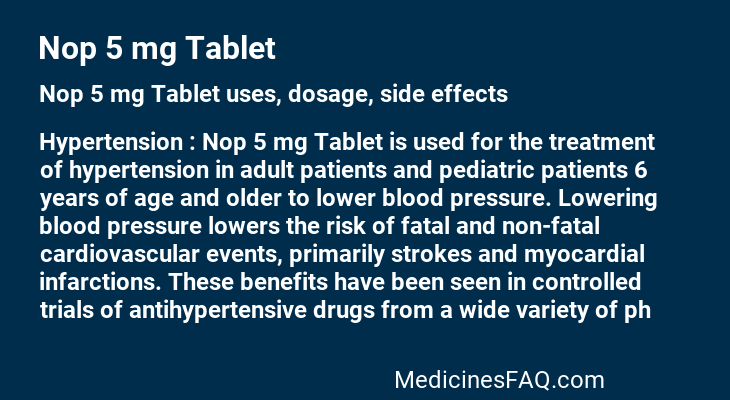 Nop 5 mg Tablet