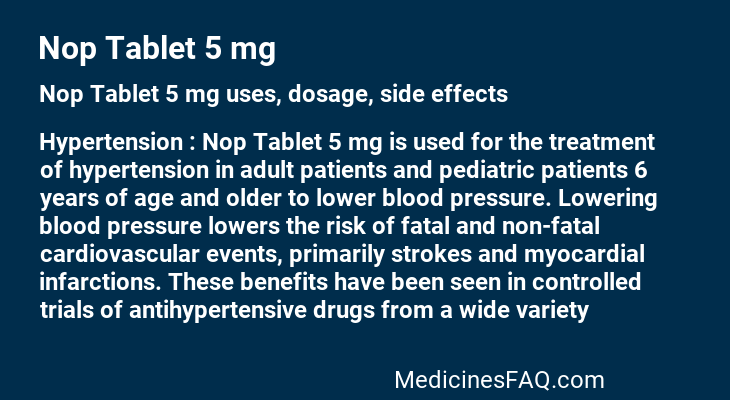 Nop Tablet 5 mg