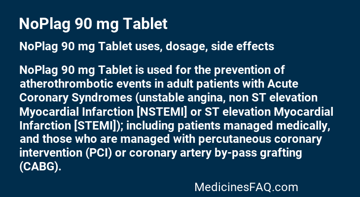 NoPlag 90 mg Tablet